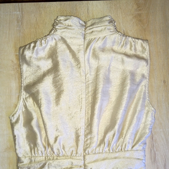 Pretty Satin Dress (Lena brand), Size S, Cream - Picture 5 of 6
